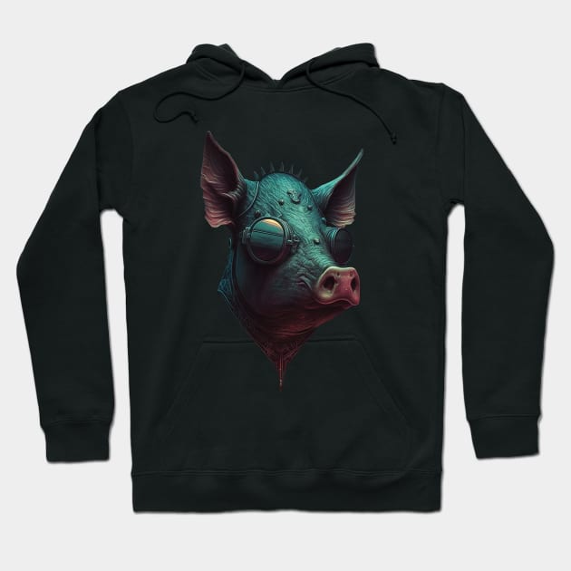 Industrial Swine - The Steampunk Pig Animal Hoodie by RailoImage